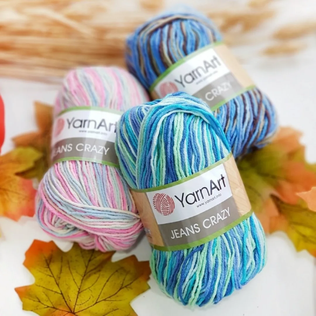 Yarnart Jeans Crazy Soft Cotton Yarn for Hand Knitting Crochet Thread DIY Amigurumi Knitwear Cardigan Sweater Shawl Home Textile