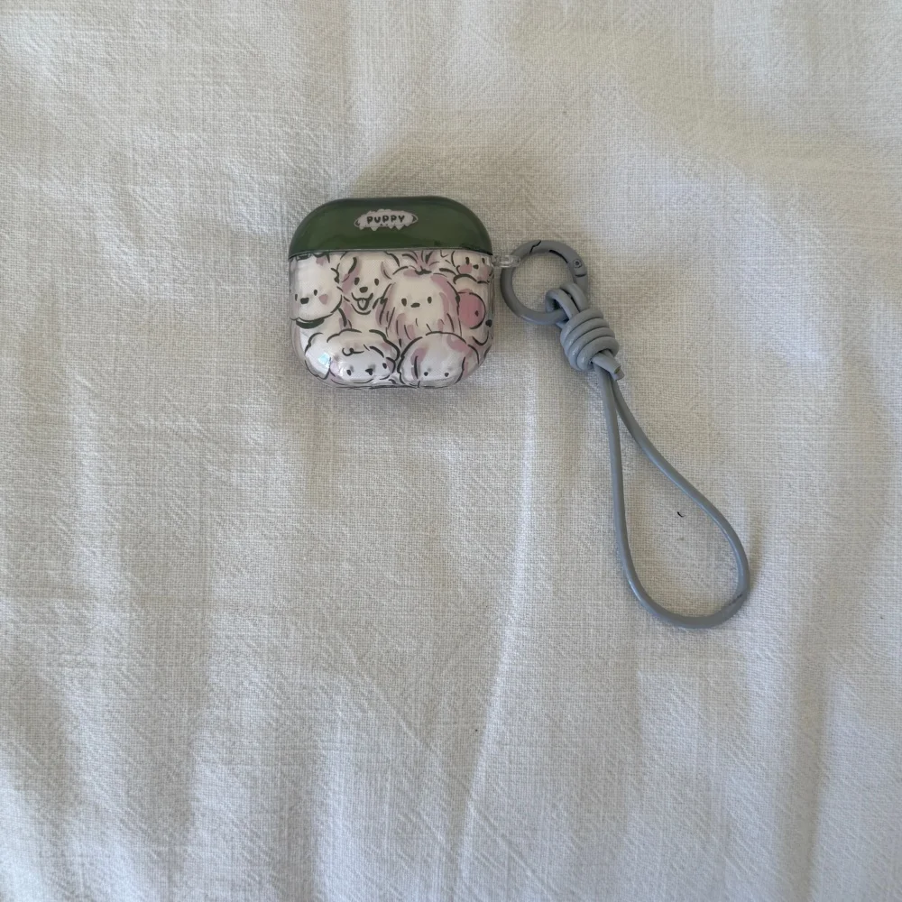 

Semi-transparent green cover line puppy headphone protective case, suitable for AirPods 4/3/2Pro/2/4, headphone protective case