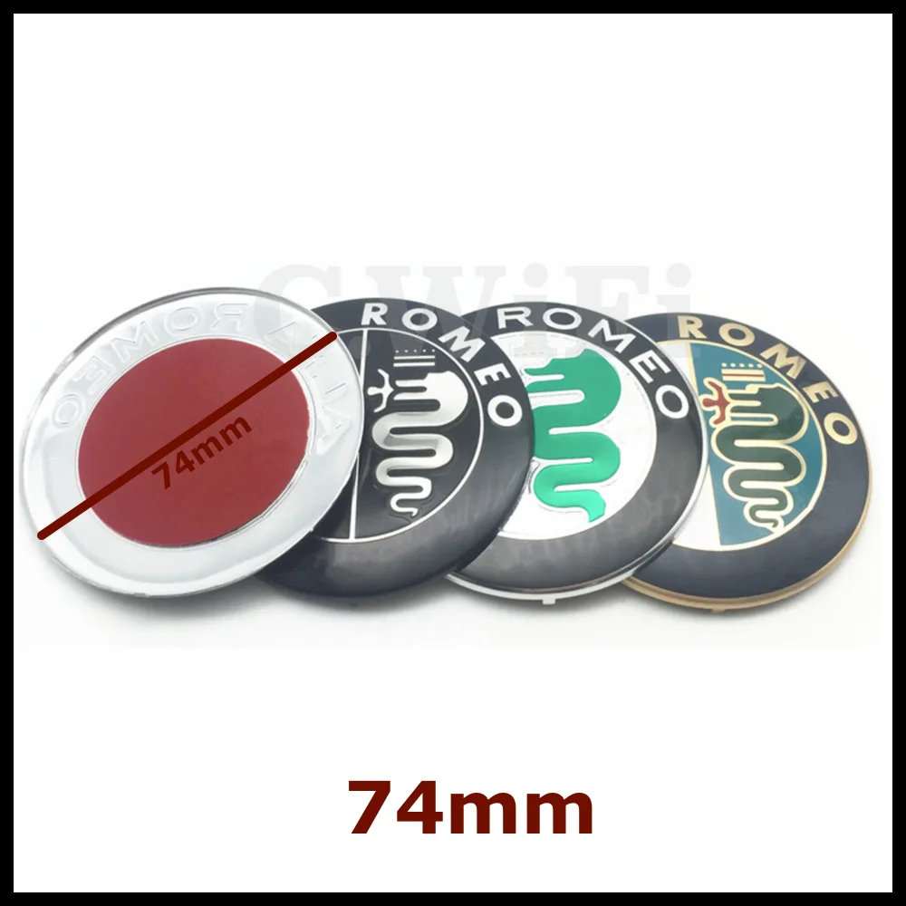 Alfa Romeo car Metal emblem stickers 74mm decorative accessories for 159 156 Stelvio 147 Sportiva GT myth