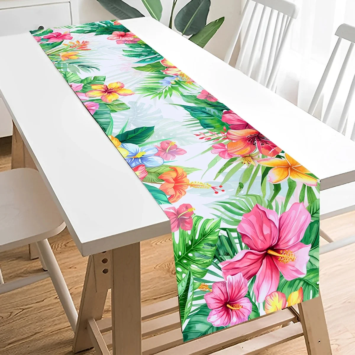 Guirlande hawaïenne chemin de Table Hawaii Luau décor de fête tropicale enfants faveurs vaisselle ALOHA été plage fournitures de fête d'anniversaire
