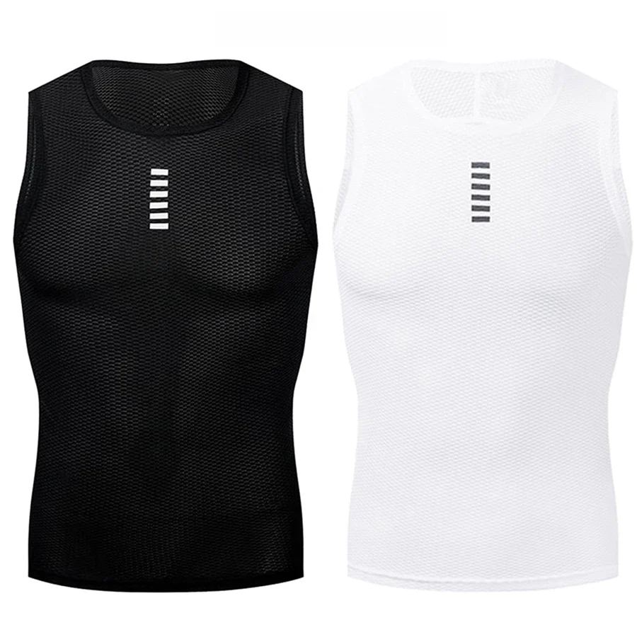 AliExpress CYKLOPEDIA Cycling Underwear Sport Base Layer White Cycling Jersey Reflective Vest Men Undershirt Quick Dry Elastici Vest Road Bike Jersey