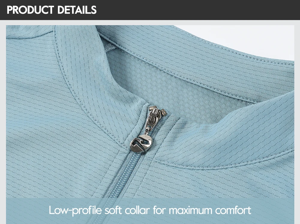 RION Herren-Radtrikot mit langen Ärmeln, Rennradtrikot, UPF 50+ Sonnenschutz, MTB-Radtrikot, Outdoor-Ausrüstung, schmale Passform, Größe 15-24 ℃ – Detail 13