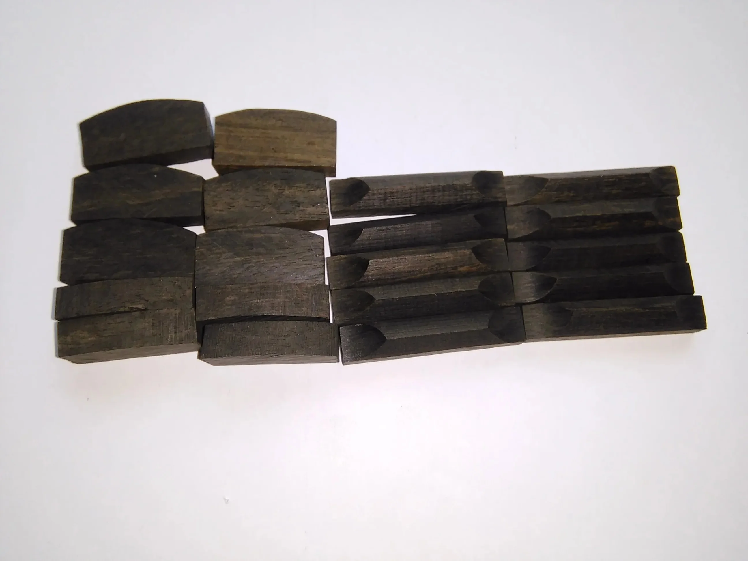 Pièces de violon de selle en ébène et écrou de violon 4/4