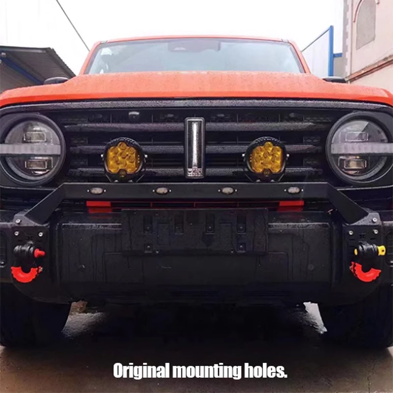 For GWM Tank 300 Front Bumper Off Road Accessories Steel Front Bumper Bull Bar With Small Yellow Lights Car Accessories