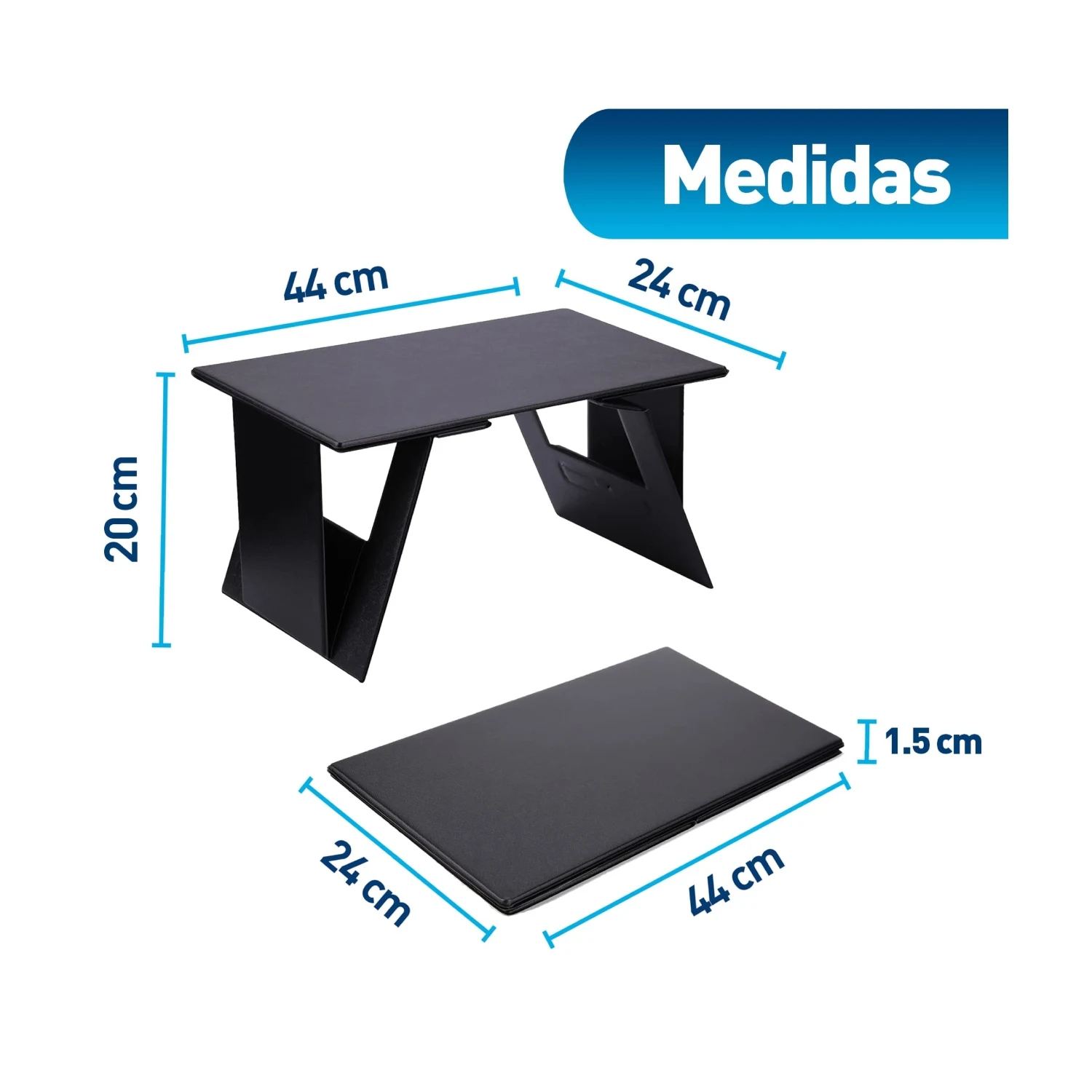 حامل كمبيوتر محمول قابل للطي من Bluelander ، طاولة قابلة للطي ، قابلة للتحويل إلى حامل الكمبيوتر اللوحي ، بطانة جلد PU مقاومة للماء ، متينة وقابلة للتعديل ، مساحة كبيرة ، مكتب متعدد الوظائف والمنزل