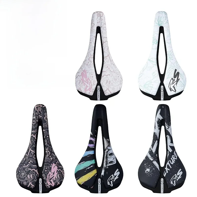 AliExpress enlee ENLEE Bicycle Personalized Seat Cushion Folding Road Bike Hollow Breathable Ultra-Light Steel Bow Saddle Riding Equipment