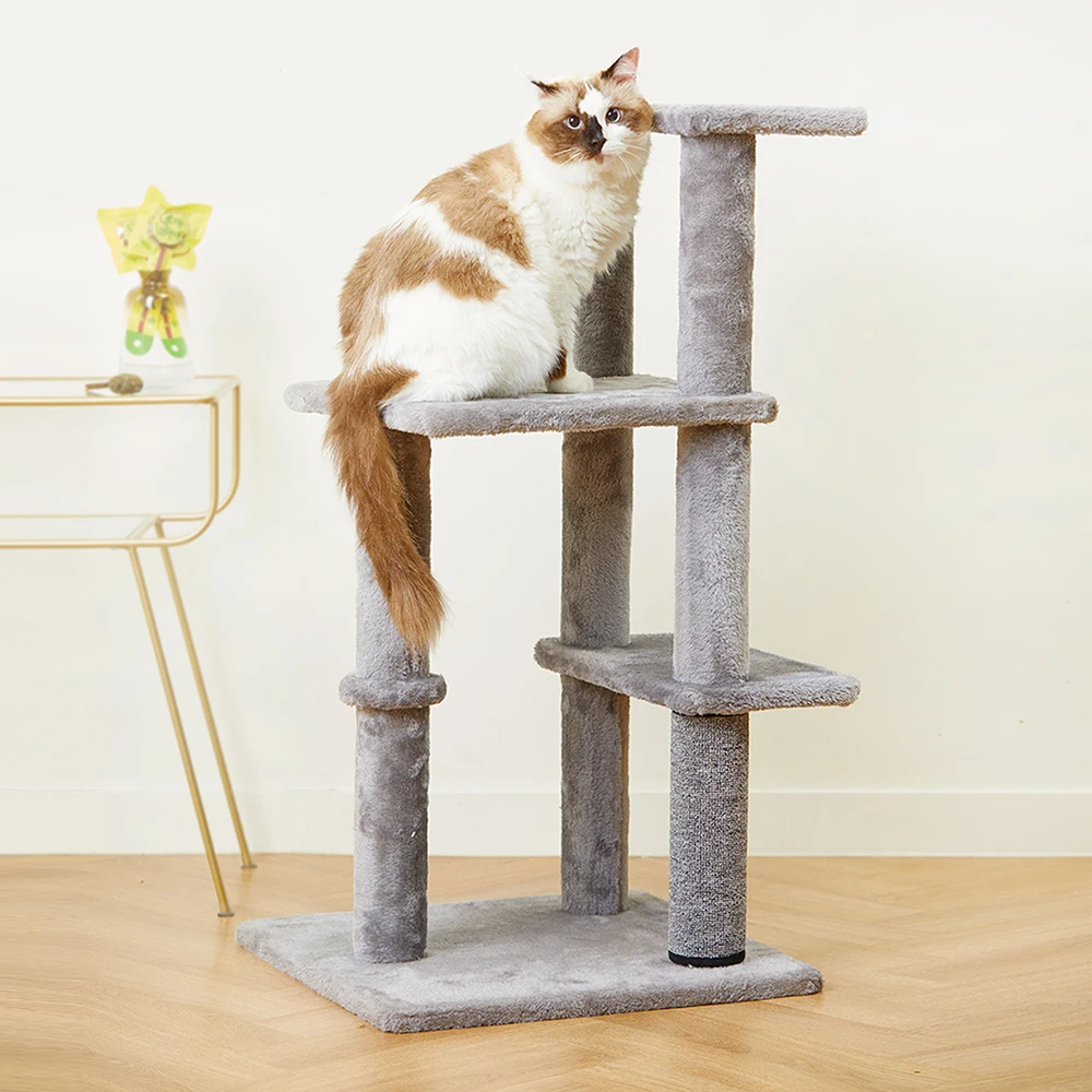 [Pettoria] Plusy 4-Step Cat Tower Green