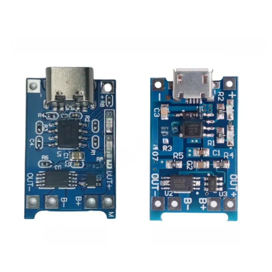5-20 sztuk TP4056 Micro USB typu C 18650 1A moduł ładowania baterii litowej interfejs modułu ochrona ładowania 2 w 1 — zdjęcie 2