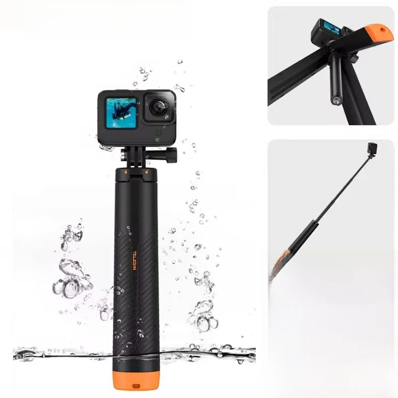 TELESIN Insta360 X5 X4 X3 Pływający Statyw Selfie Stick z Tripodem do GoPro Hero13 12 11 DJI OSMO Action6 5 Pro 4 3/X4/X3/ACE/PRO/GO 3 — zdjęcie produktu 7