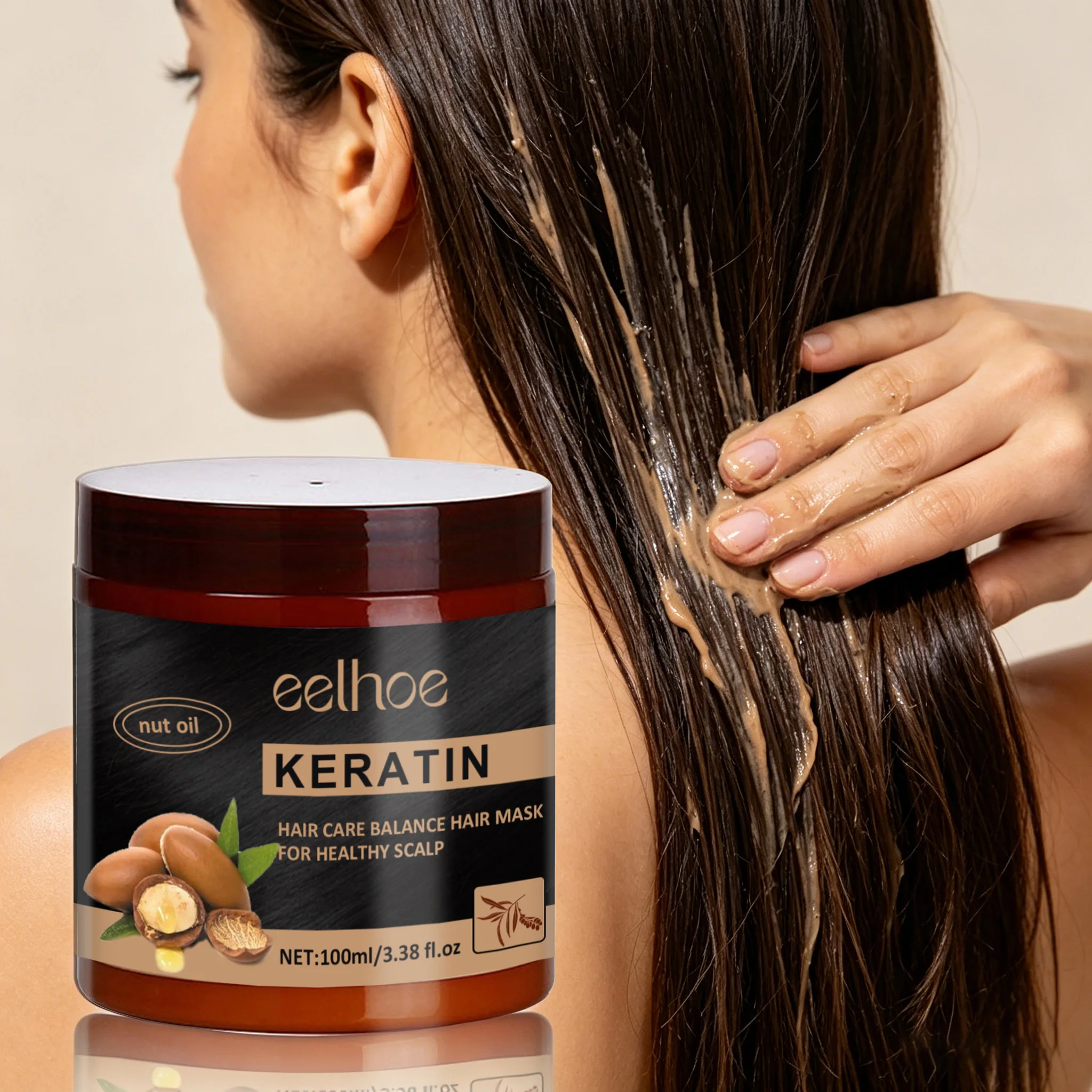 100ml Keratin Hair Mask Rich Nutrient Deep Nourishing Scalp Remove Split Ends Reduce Dryness Smoothing Repair Damaged Hair Mask