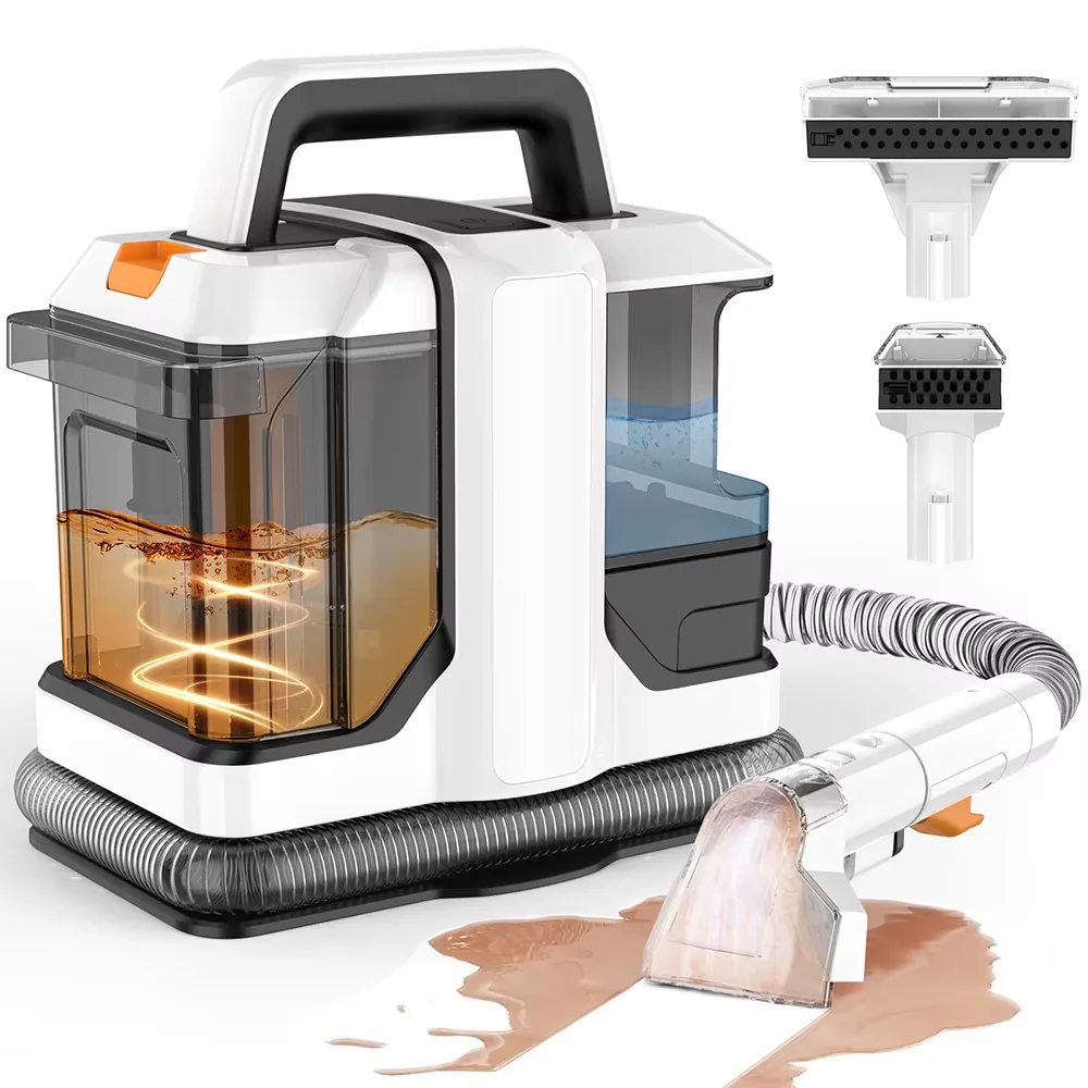 Máquina limpiadora de alfombras portátil, 750W, 15KPA, eliminador de ácaros de mano multifuncional, limpiador húmedo de alfombras para sofá, asiento de coche