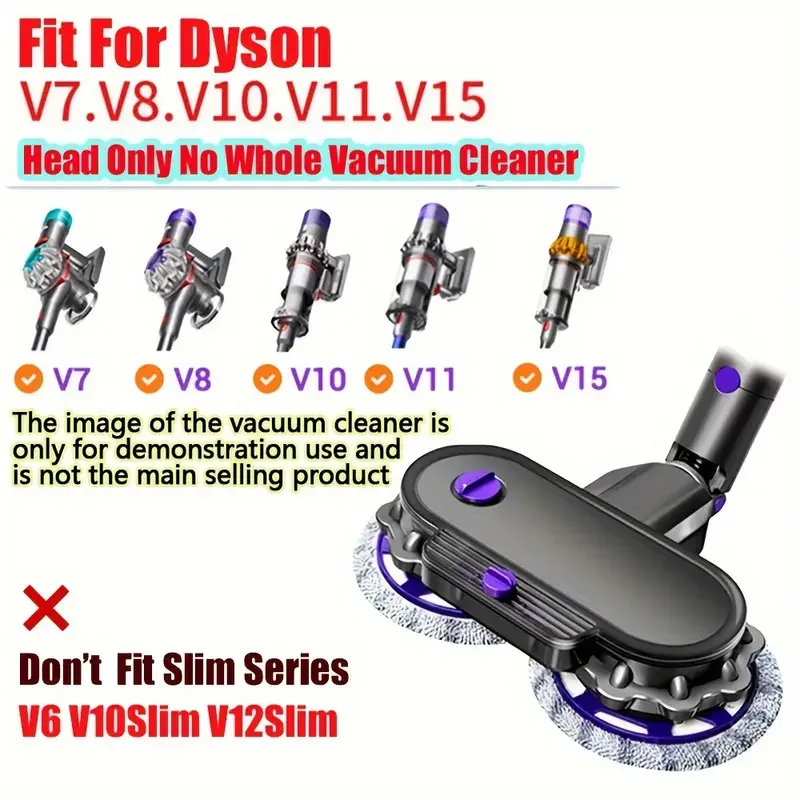 Electric Mop Head For Dyson V7 V8 V11 V10 V15 Vacuum Cleaner Accessories Attachment With Water Trank with Red Trigger image 6