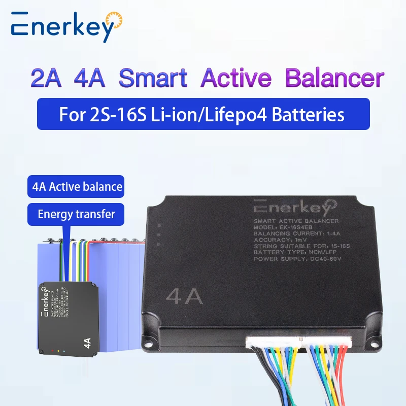 Enerkey Newest 2A 4A Smart Active Balancer Equalizer 3S 4S 5S 6S 7S 8S 9S 10S 12S 14S 16S Lifepo4 / Li-ion Battery Equalization