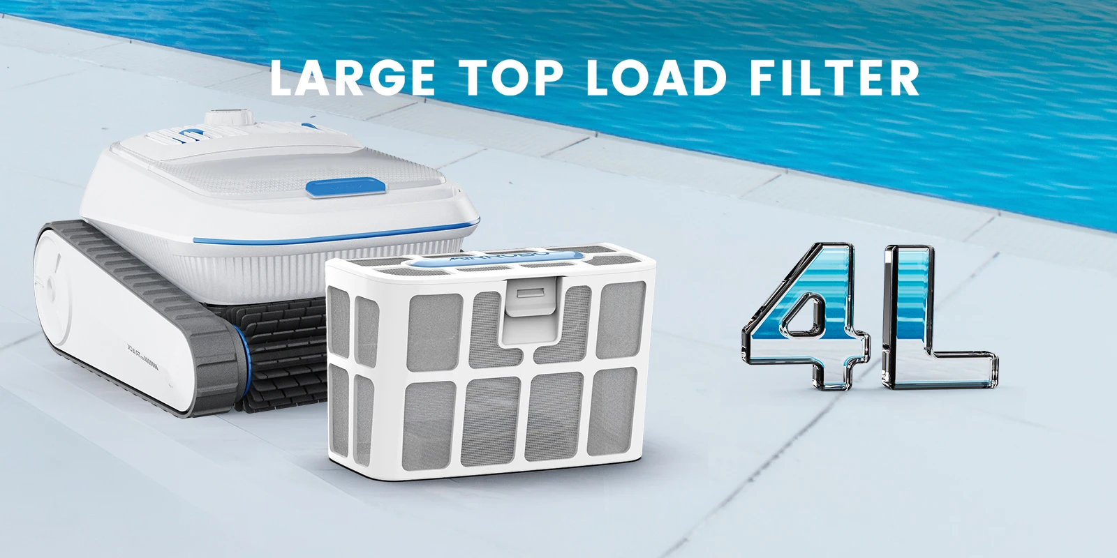AIRROBO PC200 Roboter-Poolreiniger mit Smart NaviClean Technologie, Automatischer Wandkletter-Poolsauger mit 4L Filter und Auto-Rückkehr für Schwimmbecken – Detail 12