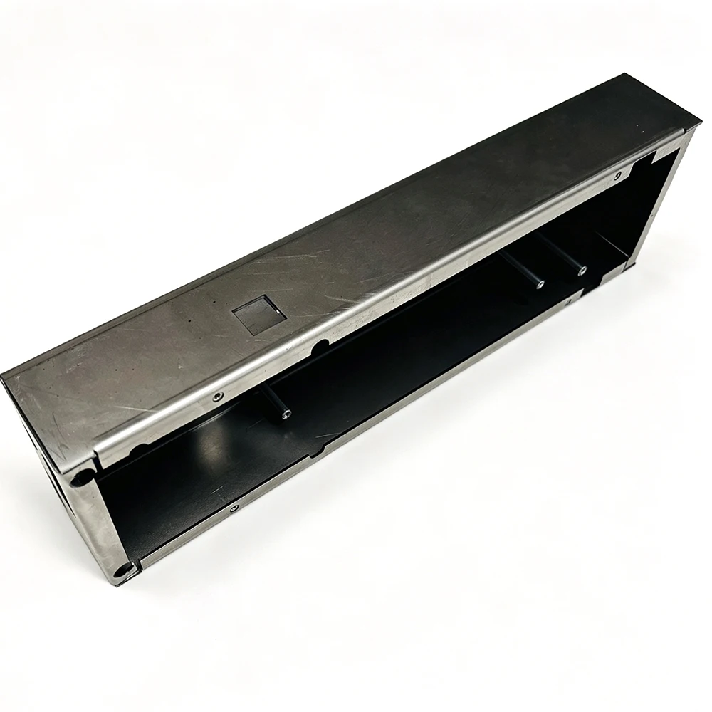 Custom Sheet Metal Fabrication Service Long Rectangular Metal Box Electronic Enclosure Housing Cutting & Bending  Steel Shell