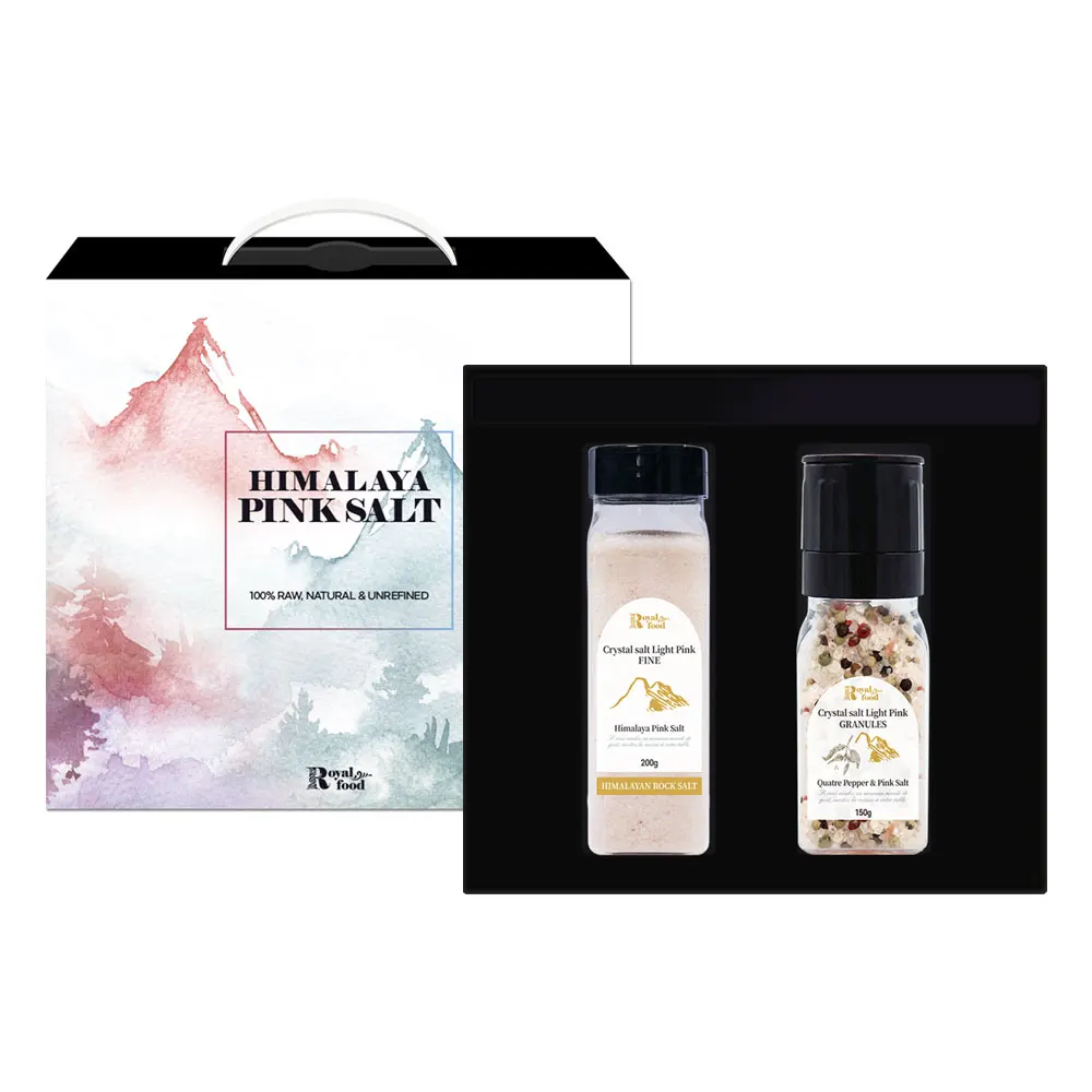 [New Year's Gift Set] Himalayan Pink Salt Pink Salt Gift Set Fine Salt Pepper Salt Royal Mix Set (No. 9) Salt Gift Set Funeral Gift Salt Gift