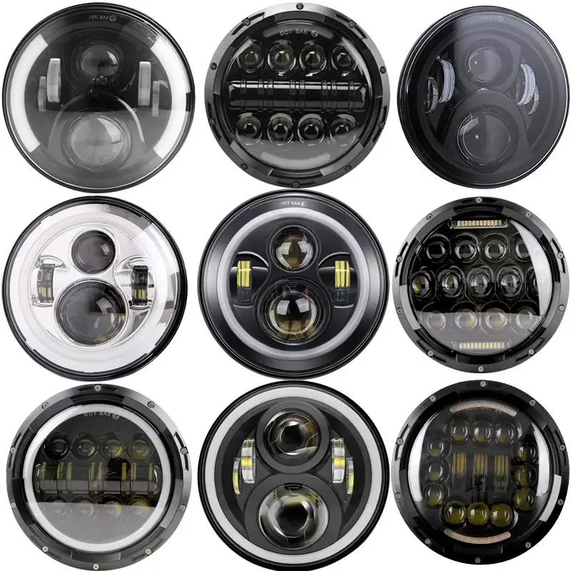 Motorkoplamp 7 inch LED voor Harley Touring Ultra Classic Electra Street Glide Road King Yamaha motorfietskoplamp - afbeelding 2
