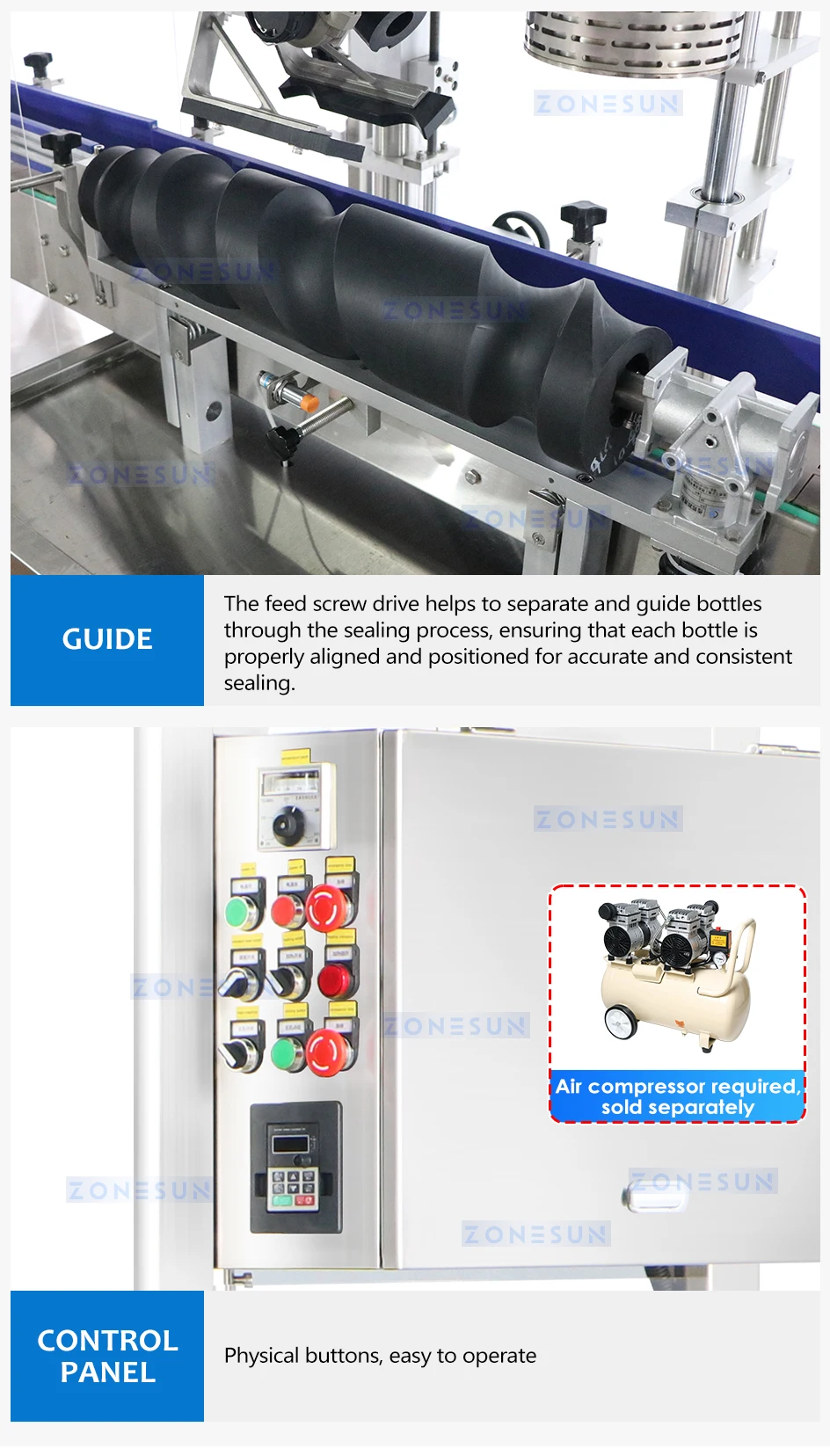 ZONESUN Automatic PVC Capsule Heat Shrinker Bottle Sealing Machine ZS-SXRS1