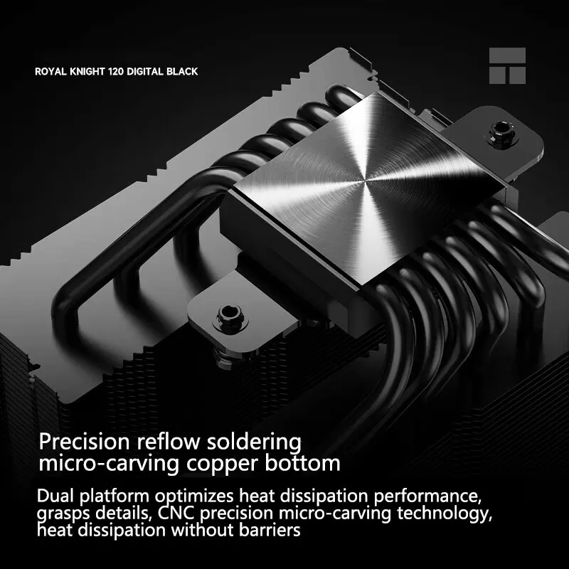 مشعاع وحدة المعالجة المركزية لتبريد الهواء للكمبيوتر الرقمي من Thermalright Royal Knight 120، أنبوب حرارة 6x6mmAGHP GEN5.0/دعم LGA1851/1700/AM5/AM4