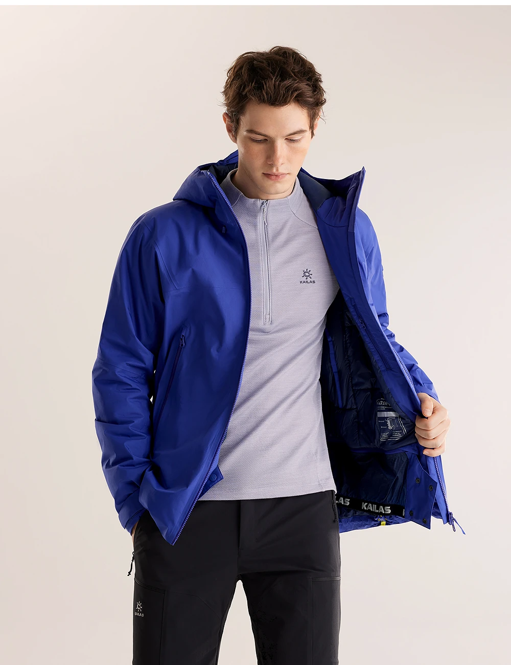 KAILAS Bogda Plus Hardshell Thermal Kapuzenjacke Outdoor Wasserdicht und Windstopper Wanderjacke KG2441118 – Detail 22