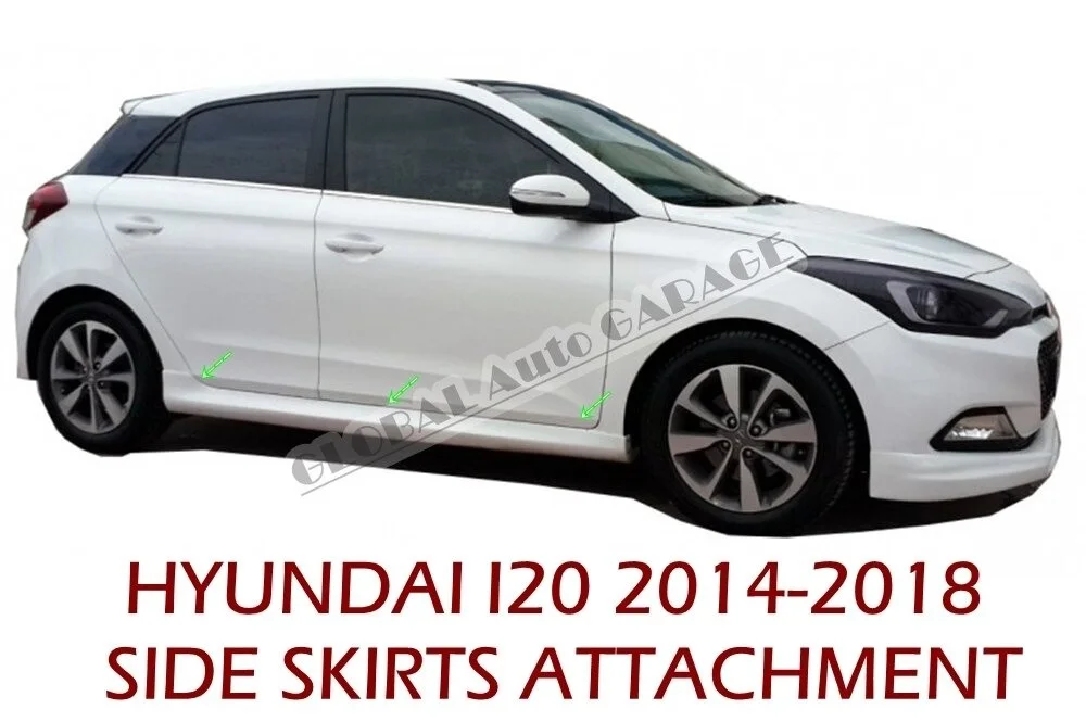 For Hyundai I20 Side Skirt Threshold 2014-2018 Sill Trim Car Styling Auto Universal Spoiler Mud Flaps Lip Splitter Bumper Rack