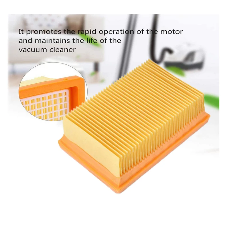 Flat-Fold Hepa filtro peças de reposição, Flat-plissado Acessórios, Karcher MV4, MV5, MV6, WD4, WD5, WD6, Part #2.863-005.0