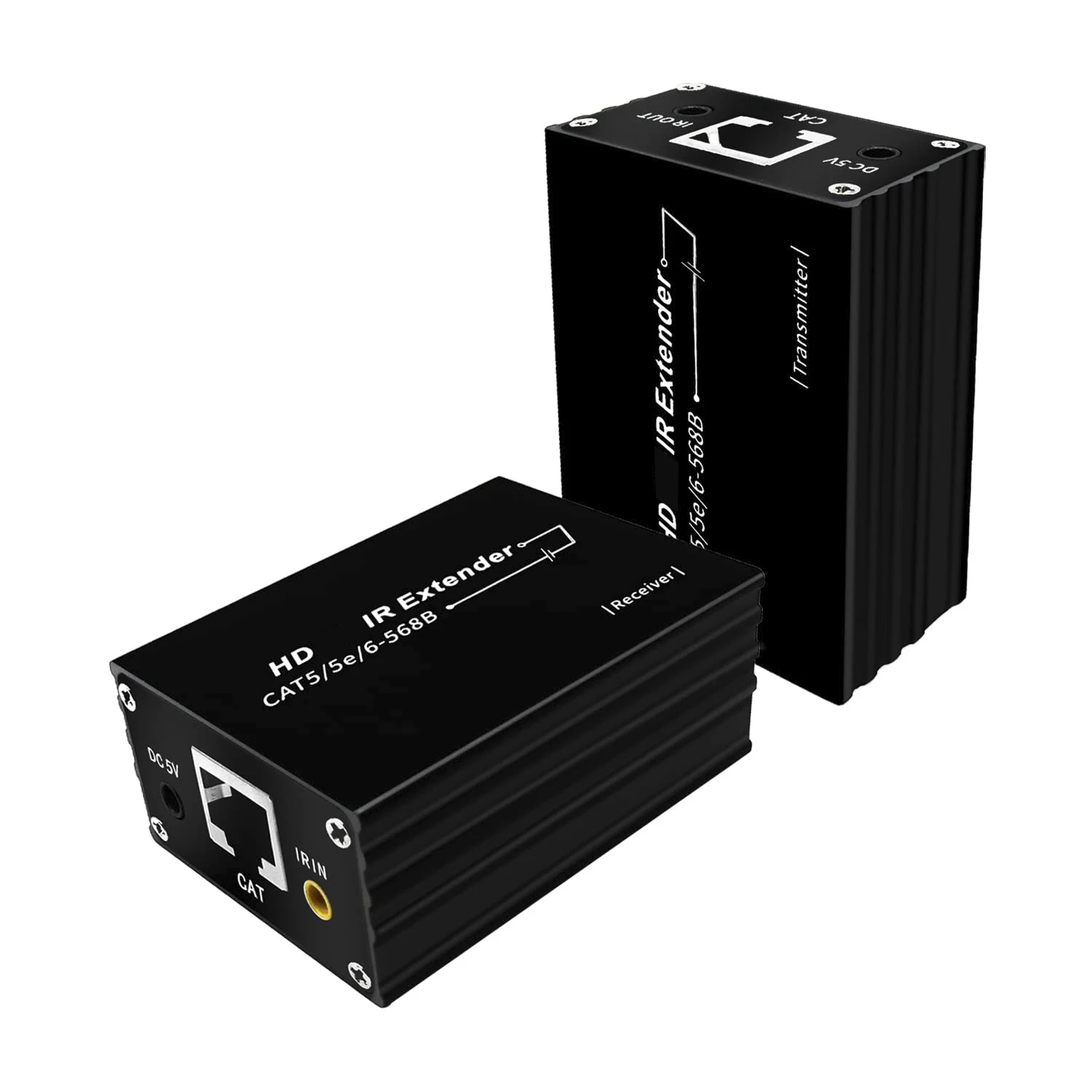 

SZBJ Extender by Single Cat 5E6 Ethernet Cable with IR Remote Control,Full Hd 1080P with Deep Color,196FT50M HD101