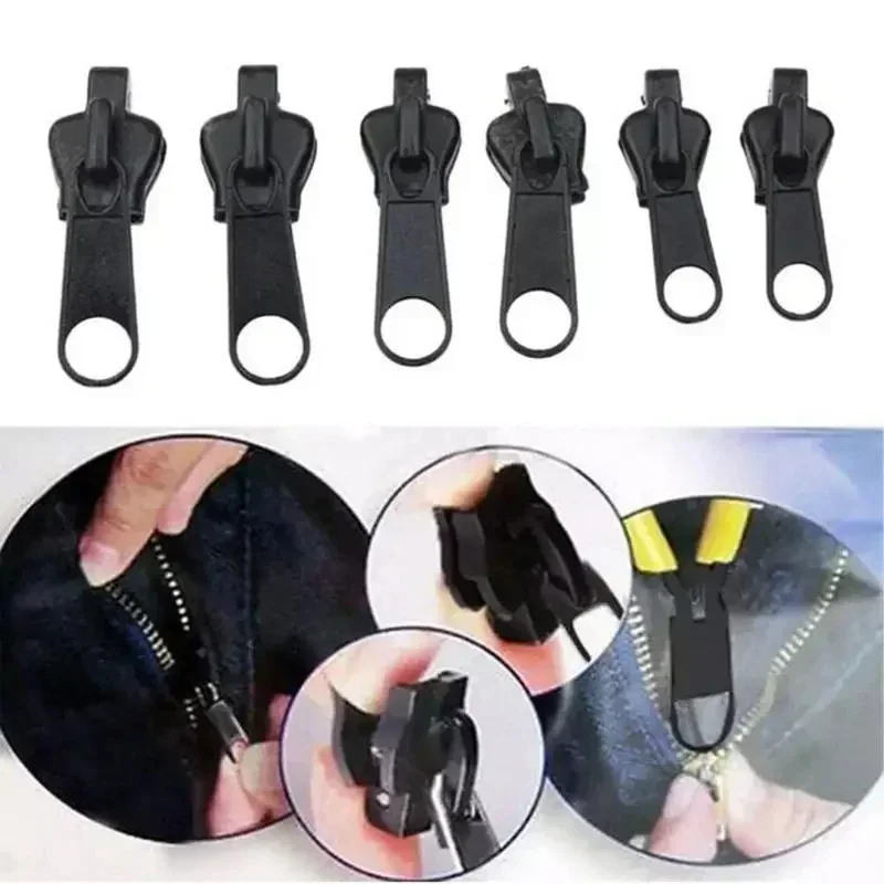 Kit de réparation de fermeture éclair universelle, 3 tailles, remplacement de curseur de fermeture éclair, sauvetage des dents, couture de vêtements, sac, fermetures éclair, accessoires d'outils