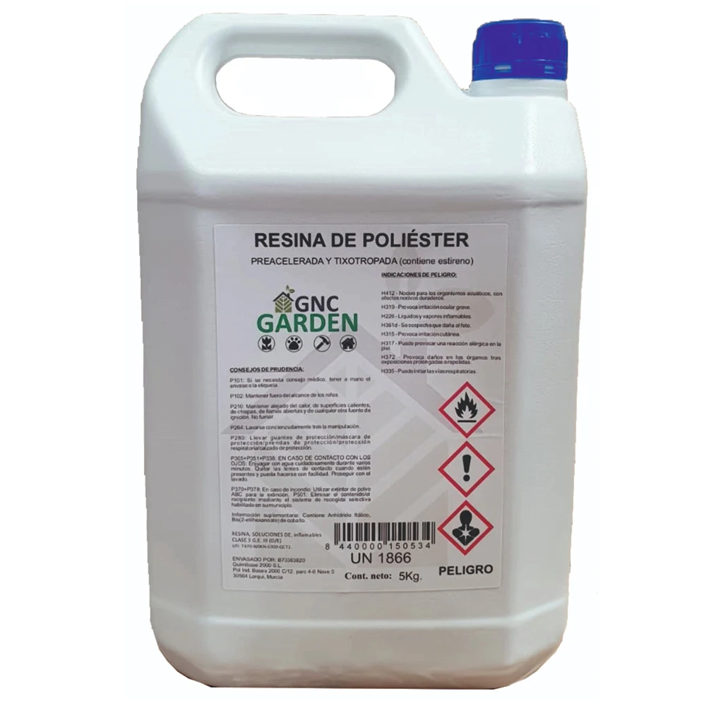 5kg polyester resin for repair, waterproofing, Tuning | Not including Catalyst