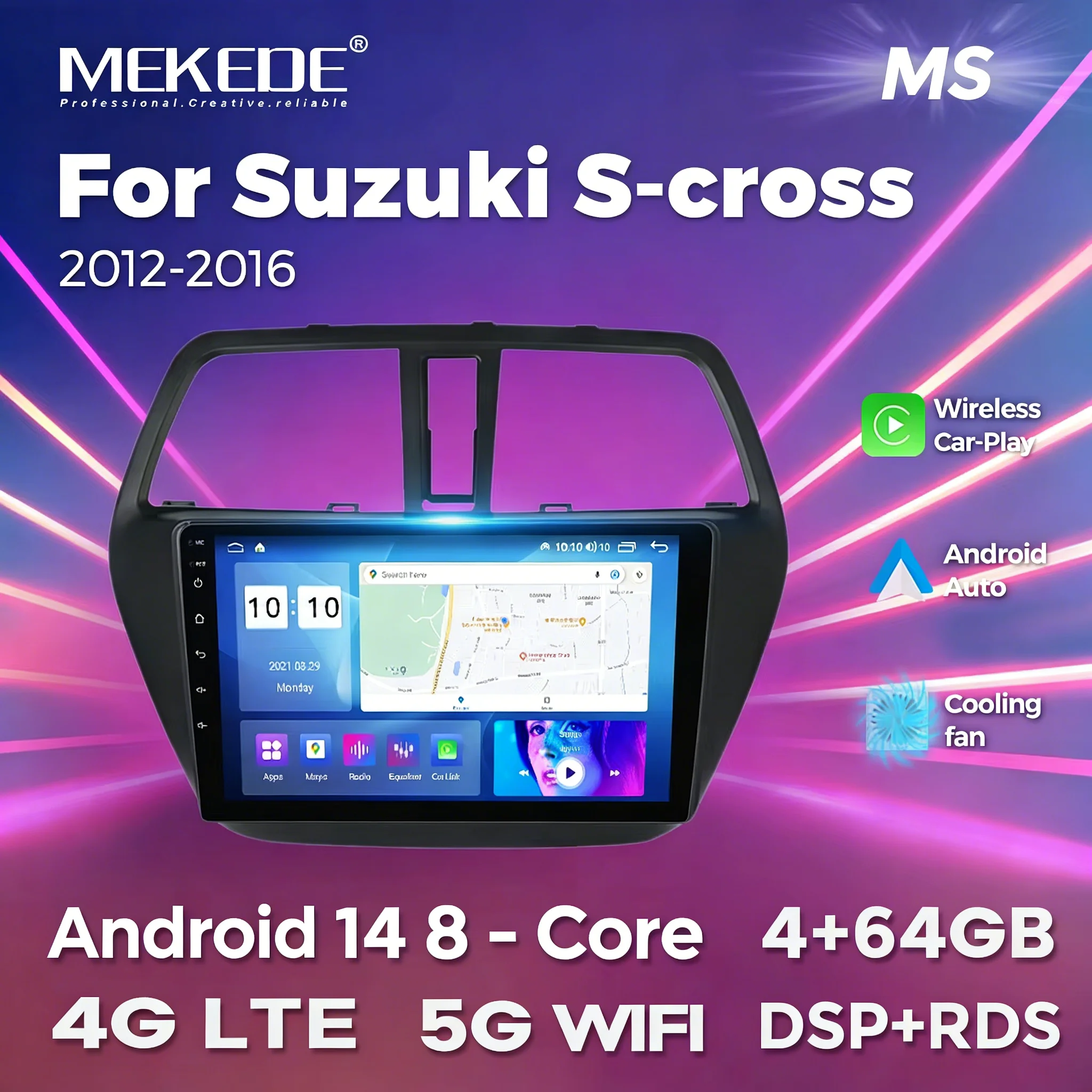 

Автомобильный видеоплеер MEKEDE Android WIFI для Suzuki S-CROSS SX4 2014 2015 2016 2017, авто стерео GPS-навигация, 2 Din Carplay Audio