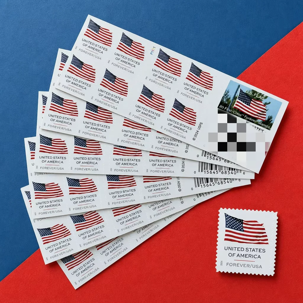 

100PCS Self-adhesive retro stamp style label, envelope decoration, hand account DIY sticker