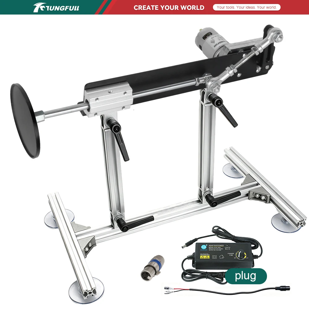 New 3-15CM Stroke Adjustable DC 24V Powerful Telescopic Linear Actuator Reciprocating Thrust Machine with Stand Power Controller