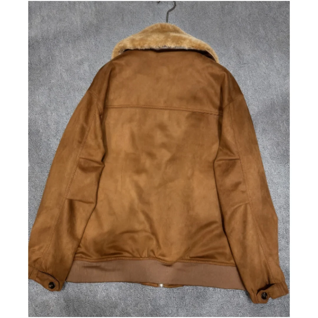 

New Winter 2025 Women's Zipper Embroidered Fur Collar Patchwork Cotton-padded Jacket