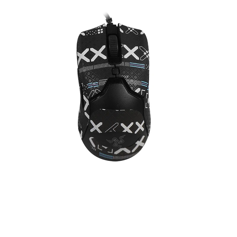 مطبوعة الجلد المدبوغ كامل/نصف غطاء الفئران ملصق مكافحة زلة ماوس ملصق ل رازر فايبر ماوس ألعاب صغيرة