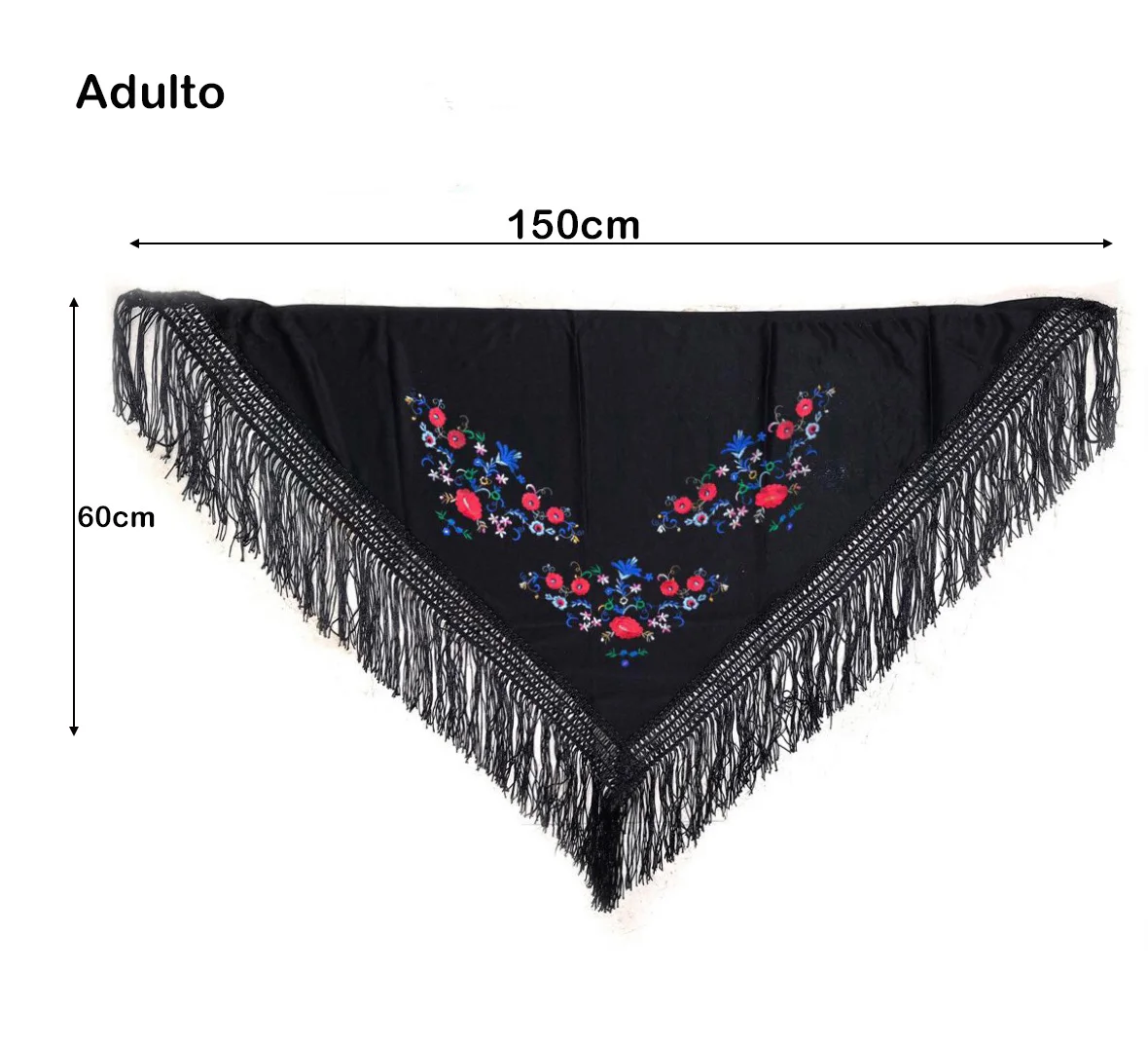 مانيلا شال زهرة التطريز عادي الألوان للنساء فتاة ، شالات الفلامنكو لفستان عادل ، Sevillana أو فلامنكا اللون أسود أحمر أبيض وردي أزرق