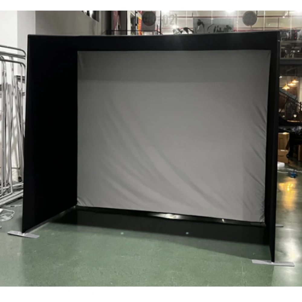 カスタムサイズ ゴルフシミュレーター エンクロージャー (打撃スクリーン付き) 屋内外兼用 簡単組み立て ゴルフシミュレーター エンクロージャー ケージ テント