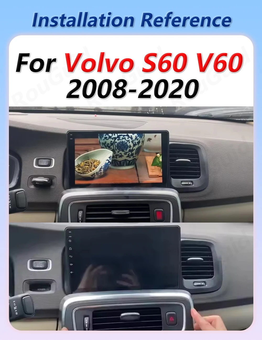 Android 16 Auto Car Radio For Volvo S60 V60 2008 2009 2010 2011 - 2020 Carplay Video Wifi 2din GPS Navigation Multimedia Player