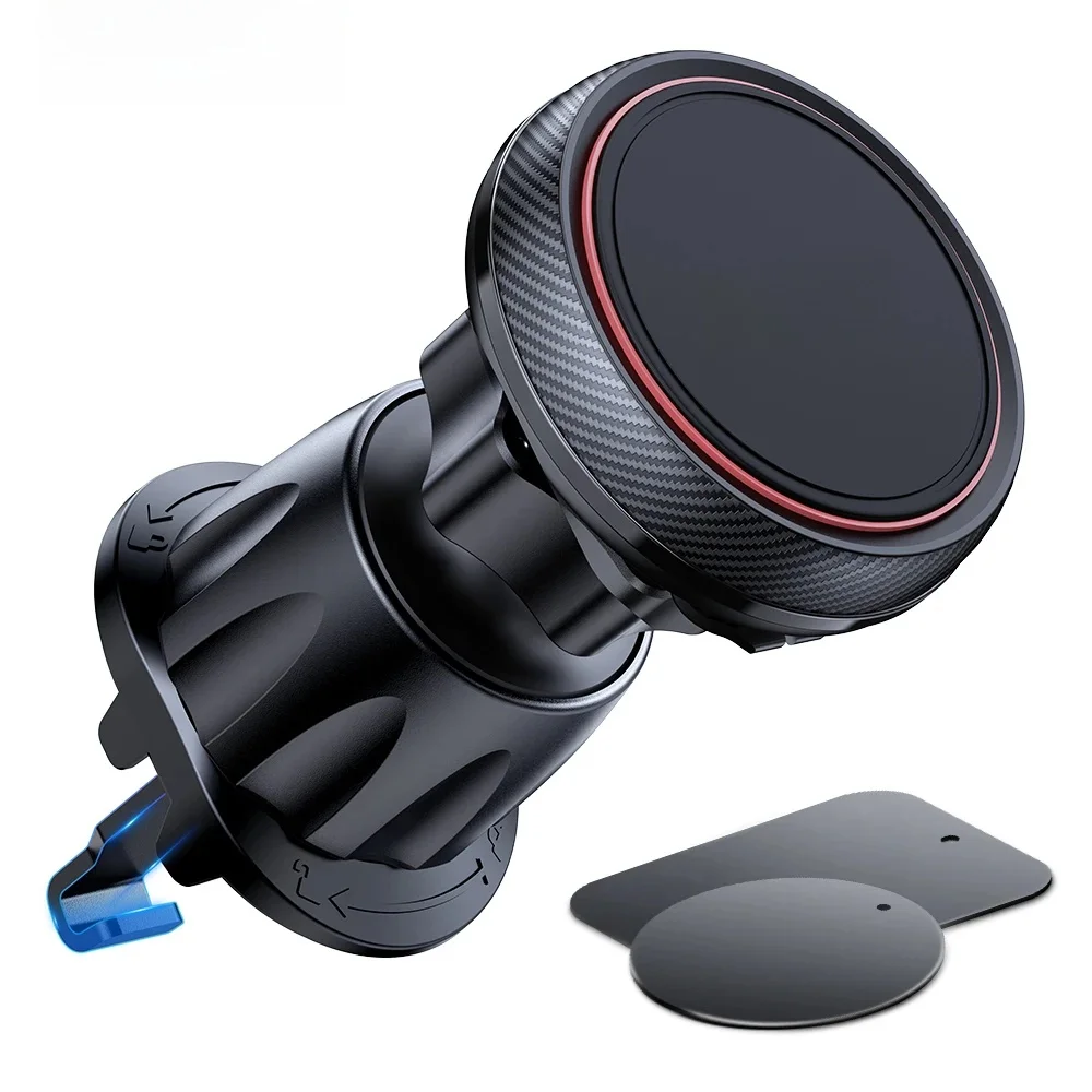 TOPK Support de téléphone magnétique pour voiture dans le support de téléphone de voiture évent magnétique, 6 aimants N52 supports de téléphone portable universels pour iPhone 15