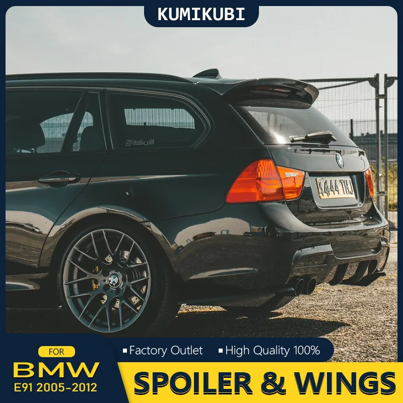 Rear Roof Spoiler Boot Lip For BMW 3 Series E91 Touring Estate 2005-2012 318i 330i 320i 325i Trunk Tail Wing Splitter Body Kit