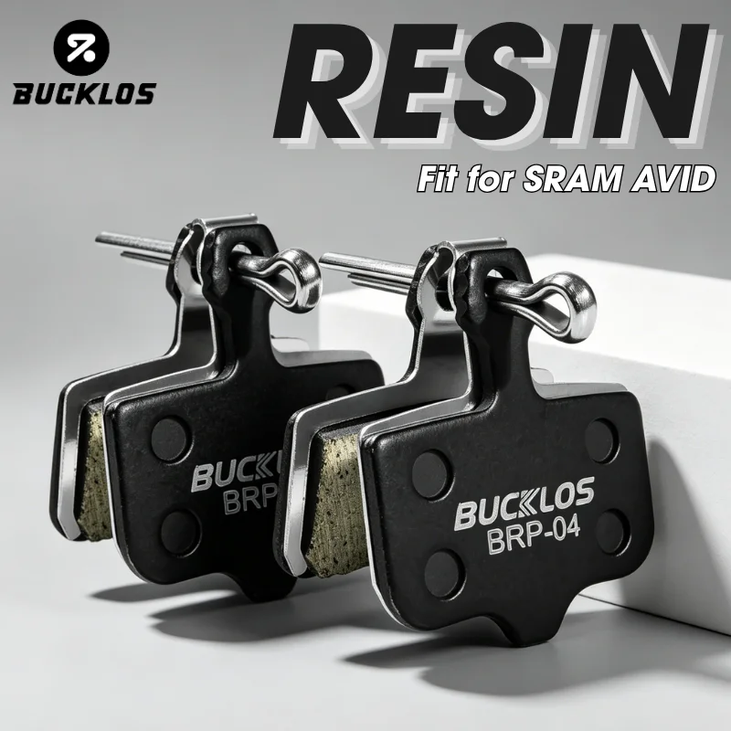 BUCKLOS Resin Bike Brake Pads MTB Road Bicycle Hydraulic Disc Brake Pad for SRAM AVID Elixir Wear-resistant Cycling Disc Pads
