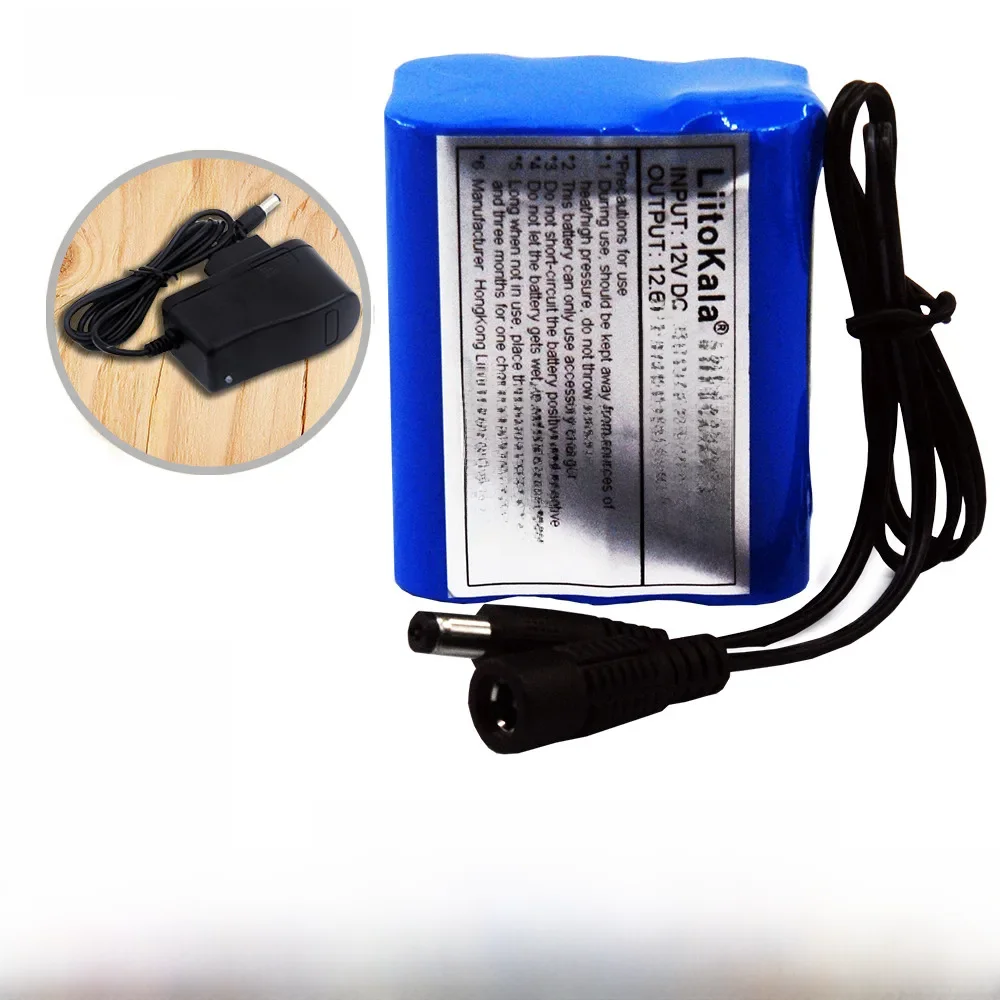 LiitoKala 12V 2200mah 3000mah 3500mah 5600mah akumulator akumulator litowo-jonowy pojemność DC 12.6v CCTV Cam Monitor — zdjęcie 2