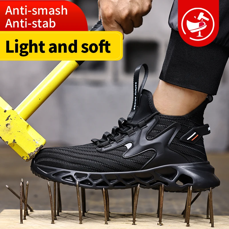 Safety Steel To Shoes Men Fashion Sports Shoes Work Boots Puncture-Proof Security Protective Shoes Indestructible