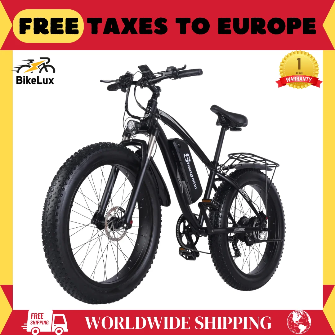 

MX02S Electric Bike 48V1000W 26 In e bike 17AH Lithium Battery men's Mountain Bike Fat Tire Ebike Adult Electric Bicycle