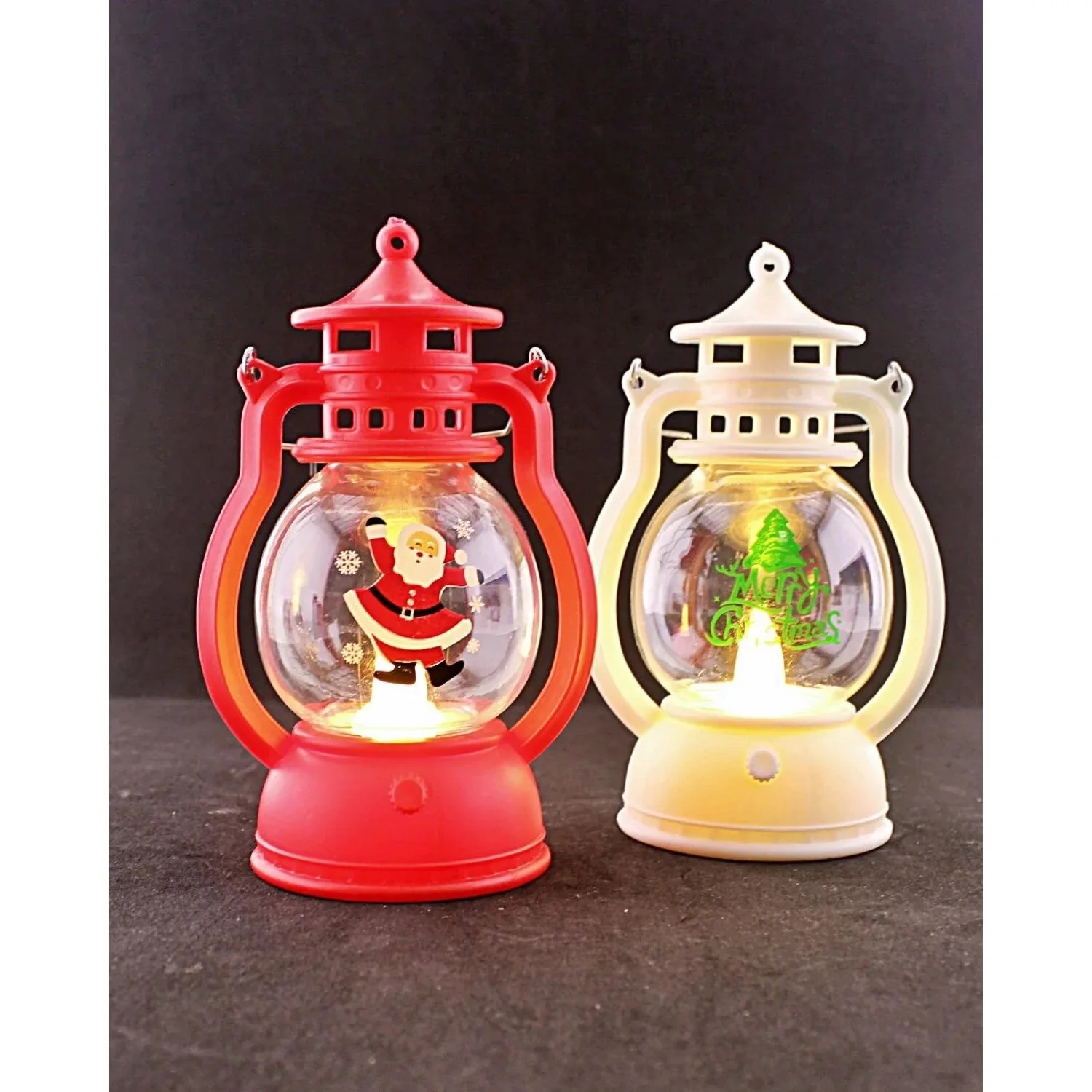 Decorative New Year Gift 2 Pieces Christmas Themed LED Candle Battery Operated New Year\'s Lamp