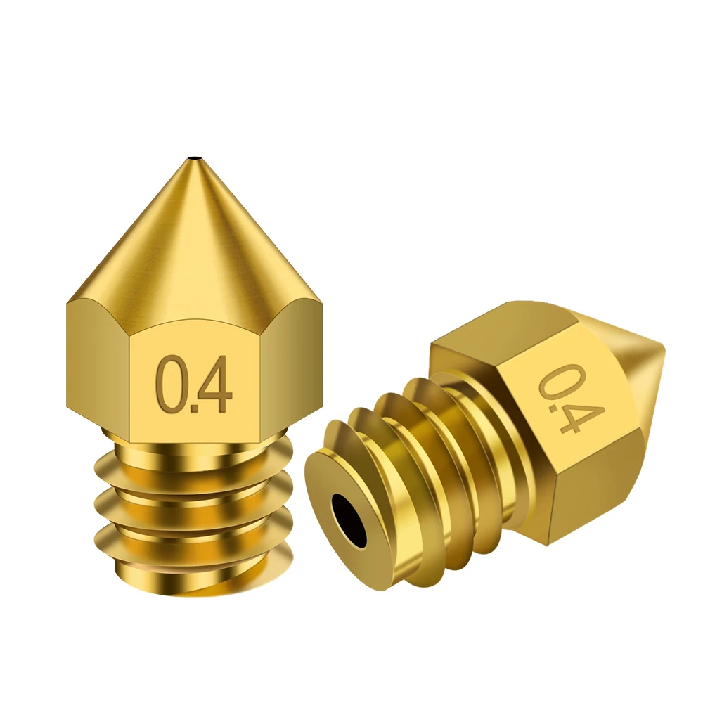 5/10PCS MK8 Brass Nozzle 0.2 0.3 0.4 0.5 0.6MM Extruder Print Head Nozzle 1.75MM Filament For 3D Printer Ender-3 CR10 CR10S