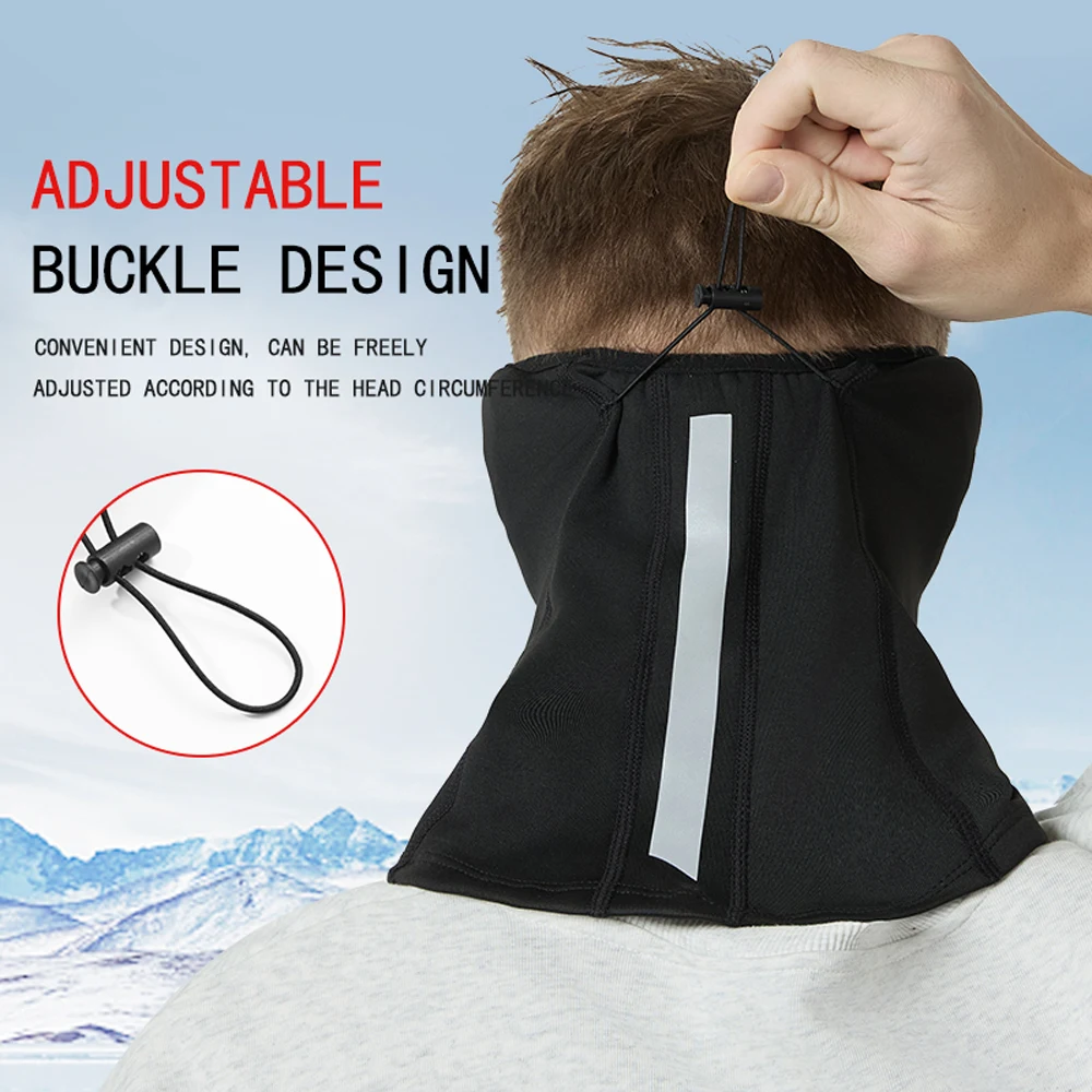 Inverno ciclismo máscara quente ao ar livre máscara grossa à prova de frio pescoço colarinho proteção facial pescoço capa de lã engrossado cabeça capa masculina um