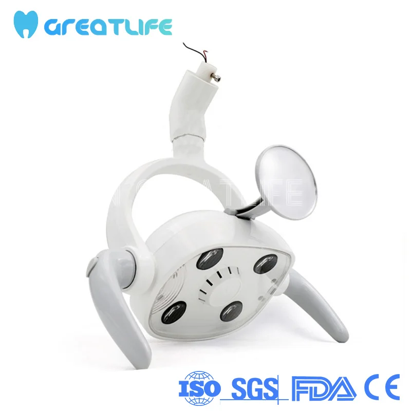 Dental Chair Unit Shadowless Lamp Led Dental Operation Light Dental Chair Light Led with Sensor and Foldable Mirror