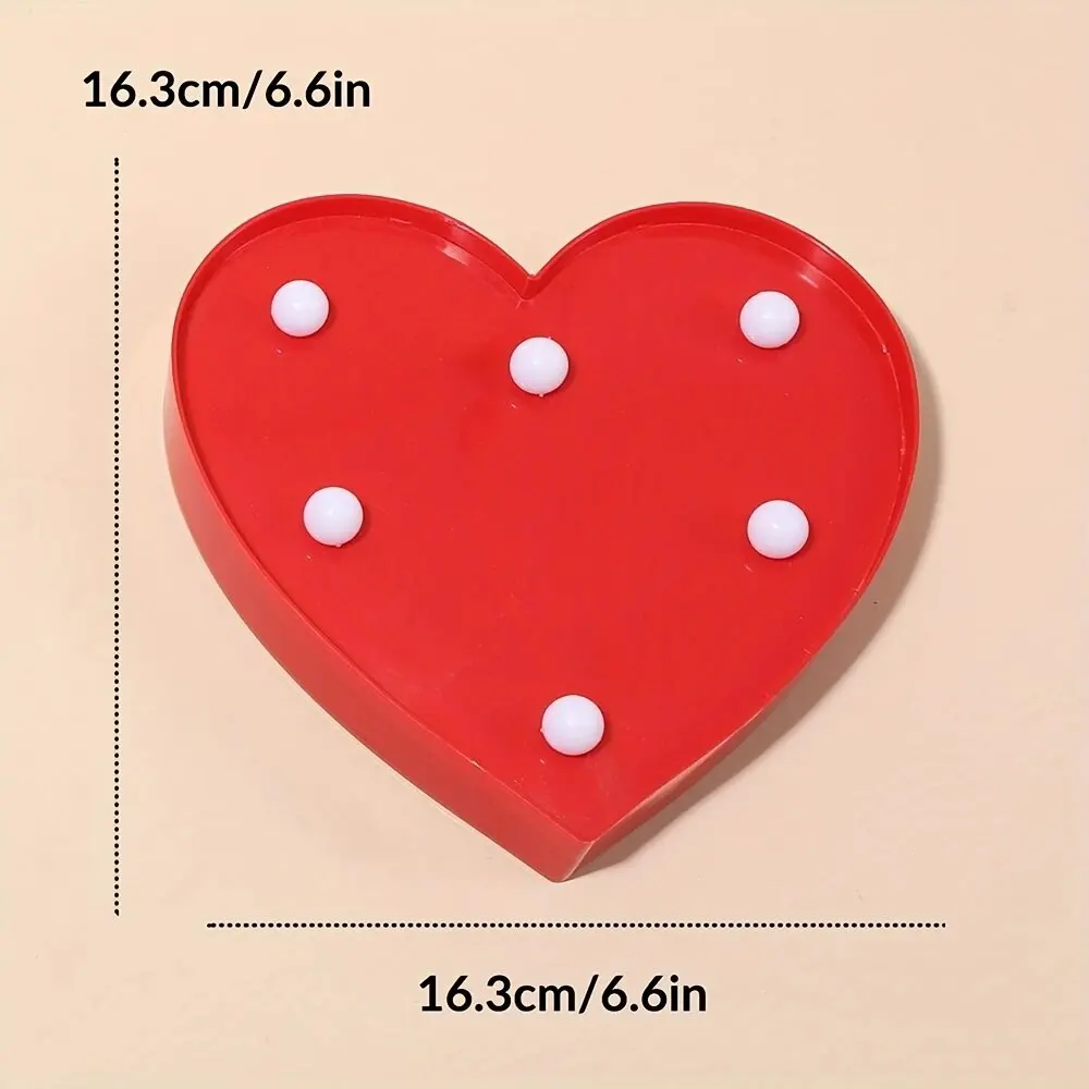 1PC Love&Heart Shaped LED Night Light,Battery Powered Romantic Decoration Lights For Wedding,Proposal,Birthday,Party,Photo Props