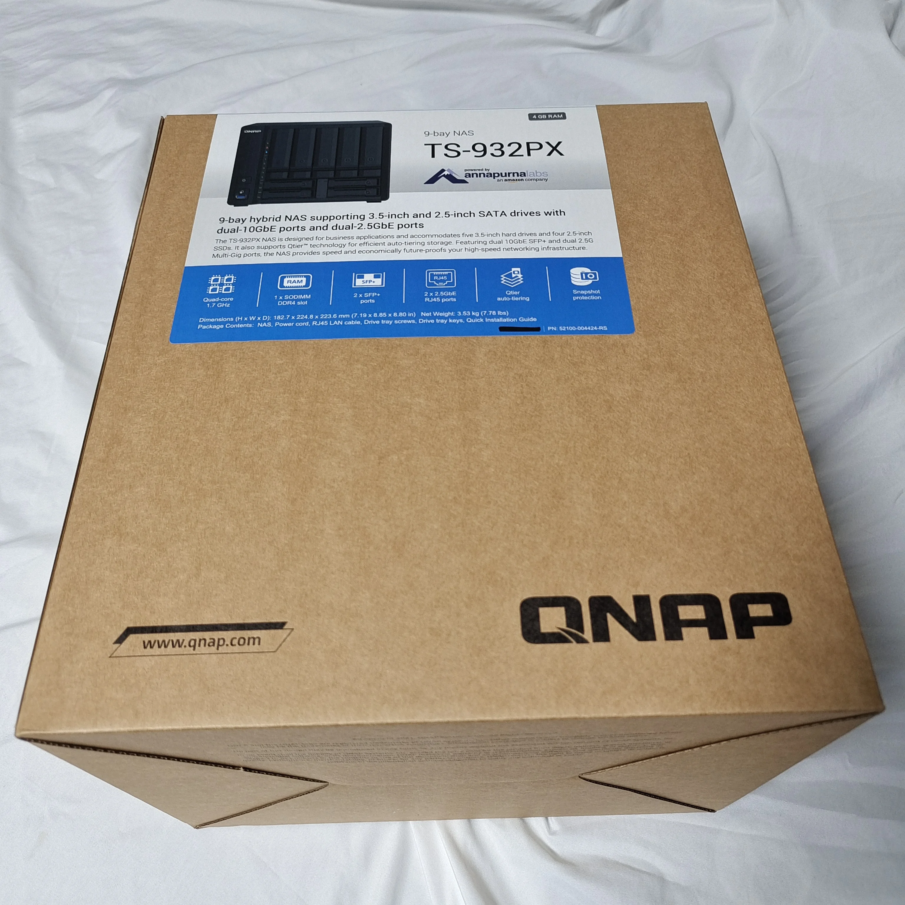 QNAP QNAP-TS-932PX 4G 9 Bay NAS Enclosure 4GB DDR4 RAM Nas Network Storage Server Nas Server