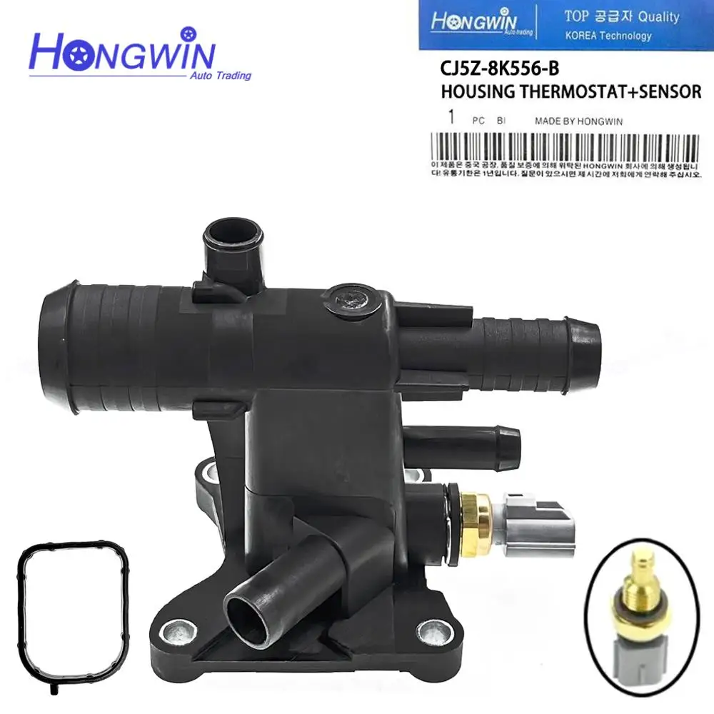 No. Termostato de refrigeración del motor, conexión de salida de agua para Ford Focus, Fusion, Lincoln MKZ, 13-18, 2.0L, V6, CJ5Z-8K556-B, CJ5Z8K556B